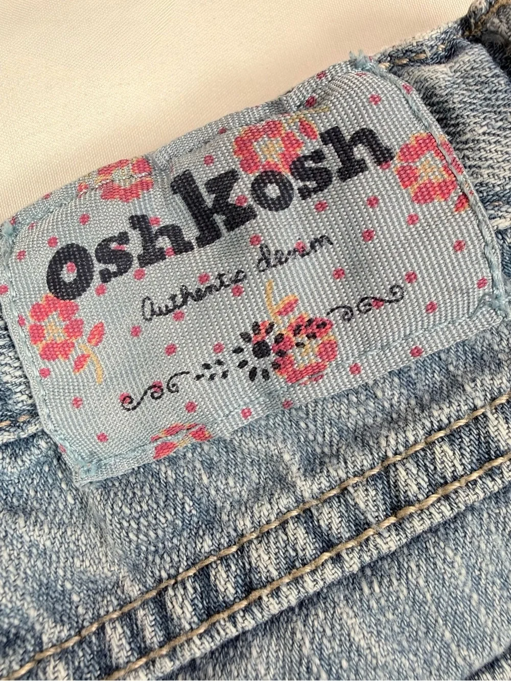 OSHKOSH Girls Bootcut Jeans 4R Y2K‎ Butterfly Embroidered Denim Boho Cottagecore